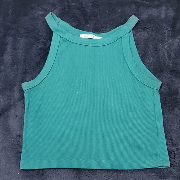 Better Be Tops - Teal Ribbed Crop Top